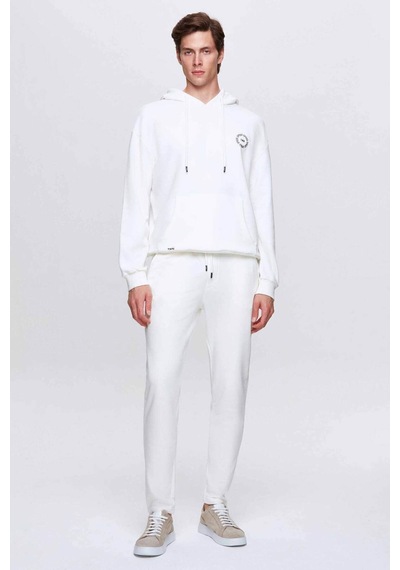D's Damat Relaxed Fit Ekru Baskılı Sweatshirt 3ECE24ORT0240 Ekru