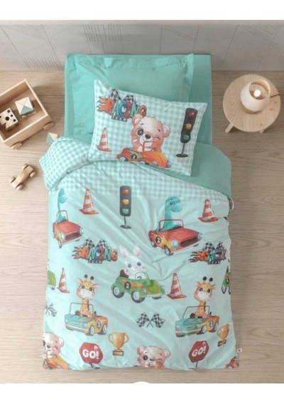 Cotton Box Nevresim Takımı Junıor Ranforce Vroom Mınt T.k.+ftt Mint