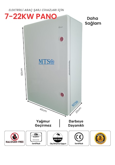 22kw + 7.4kw Viko Panasonic Ip66 Kilitlenebilir Kombinasyon Kutusu Panosu 5x32a + 3x32a + 220v Tesla Togg Uyumlu 22kw - 7.4kw