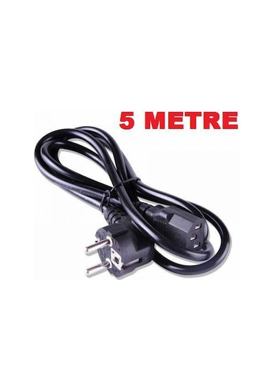5 Metre Monitör Kasa Power Güç Kablosu 5M Kalın Dayanıklı 5 Metre