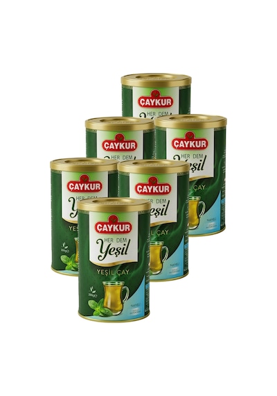 Herdem Yaprak Yeşil Dökme Çay Naneli 200 Gr. Altılı Paket