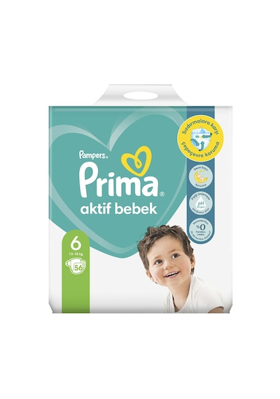 Prima Pampers Aktif Bebek Extra Large Bebek Bezi 13-18 KG 6 Beden 56 Adet