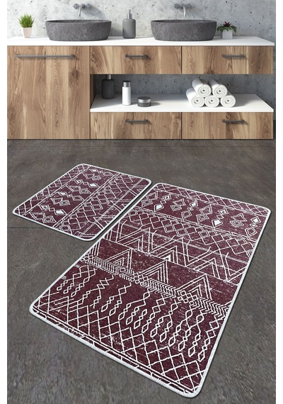 Straordinario Bej Banyo Halısı Djt 2 Li Set Bej