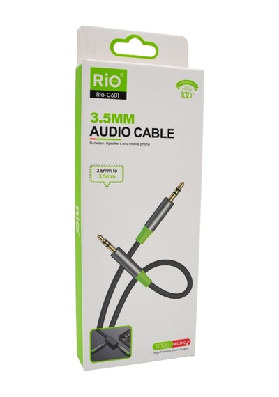 Rio 3,5mm Aux To Aux Kablo Şık Ve Dayanıklı Tasarımı İle