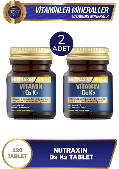 Seddar Collection Vitamin D3k2 1000 Iu 120 Tablet 2 Adet