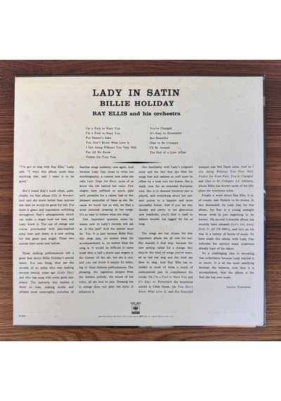 Billie Holiday & Ray Ellis And His Orchestra Lady In Satin