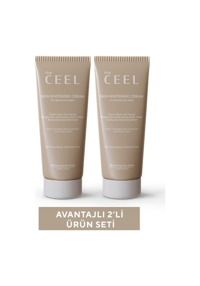 The Ceel 2'li Cilt Beyazlatıcı Aydınlatıcı Glutatyonlu Leke Karşıtı Krem Niacinamide & Kojik Asitli 50 ml