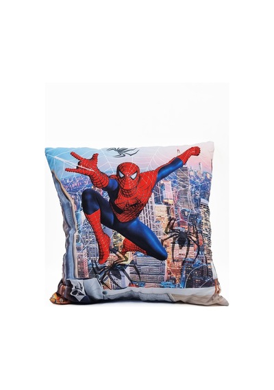 Gökyüzünde Spiderman Yastık - Örümcek Adam Yastık Çocuk Yastık Spiderman Kırlent
