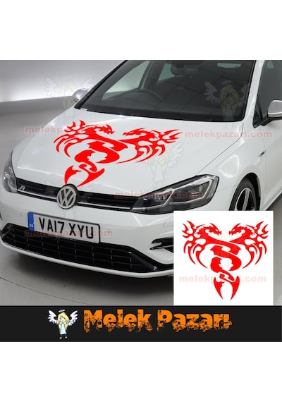 Ejderha Ön Kaput Araba Sticker. Off Road Sticker