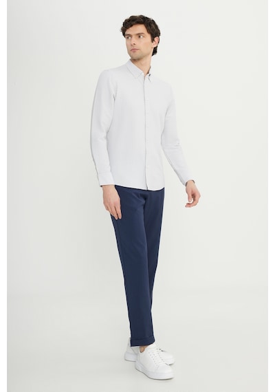 AC&Co / Altınyıldız Classics Erkek Tas Slim Fit Dar Kesim Düğmeli Yaka Armürlü Gofre Desenli Gömlek Tas AC&Co / Altınyıldız Classics Erkek Tas Slim Fit Dar Kesim Düğmeli Yaka Armürlü Gofre Desenli Gömlek Tas