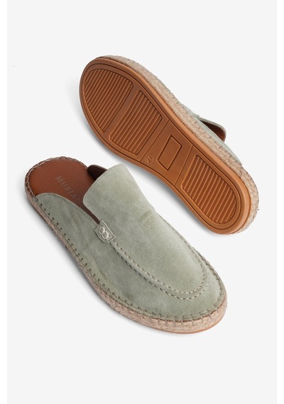 Mubiano Hakiki Deri Summer Erkek Süet Önü Kapalı Jüt Taban Yeşil Espadril Terlik -mssr3416-y Mubiano Hakiki Deri Summer Erkek Süet Önü Kapalı Jüt Taban Yeşil Espadril Terlik -mssr3416-y