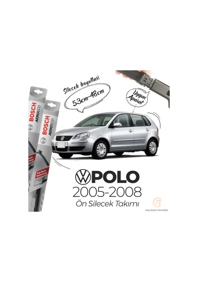 Volkswagen Polo Muz Silecek Takımı 2005-2008 Bosch Aeroeco
