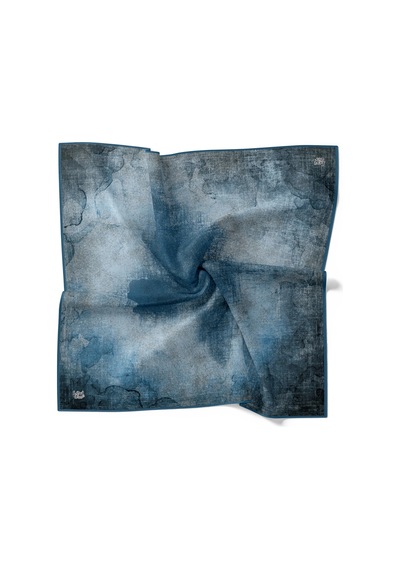 Levidor Tensel Eşarp Batik Desen İndigo Mavi İndigo Mavi