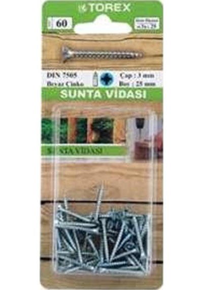 Sunta Vidası 3X25 - Torex Dın 7505