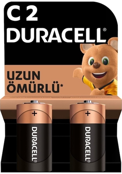 Duracell 1.5V LR14/Mn1400 Alkalin Orta Boy C Pil 2'li