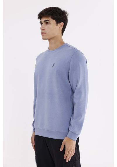 Rowinger Modal Karışımlı Yumuşak Dokulu Rahat Kalıp Esnek Kullanım Sunan Sweatshirt Lightblue