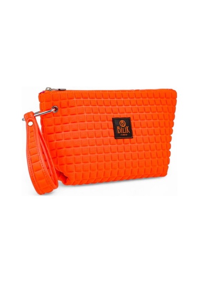 Bilik Deri Scuba Turuncu Kadın Portföy & Clutch Çanta Yeliz Turuncu