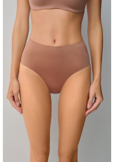 Suwen Invisible Yüksek Bel Lazer Kesim İz Bırakmayan Slip Külot Sw9930b272 Nude