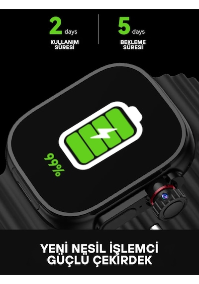 Wearfitpro Hw Ultra 3 Call Btk Sim Kartlı Kameralı Yapay Zeka Android Amoled Ekran Akıllı Saat