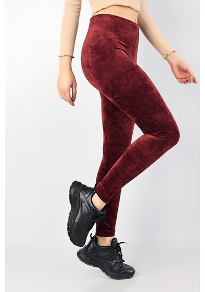 Winmoda34 Kadıfe Tayt Fusya