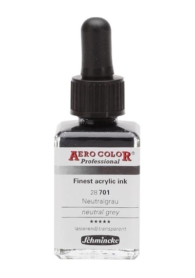 Schmincke Aero Color Akrilik Mürekkep 28 Ml. 701 Neutral Grey Diğer