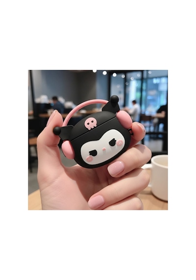 Samsung Galaxy Buds 3 Kılıf Karakter Figürlü Kuromy Siyah