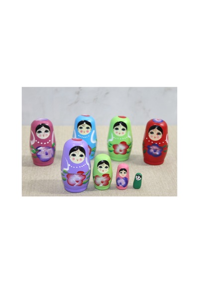 1 Adet Ahşap Matruşka Geleneksel Tasarım, 8 Cm Boy, Rus Bebek, Nesting Doll, Matryoshka