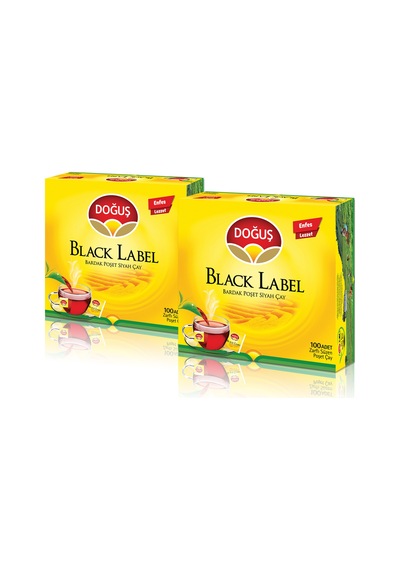 Doğuş Black Label Siyah Süzen Bardak Poşet Çay 2'li 100 x 2 G