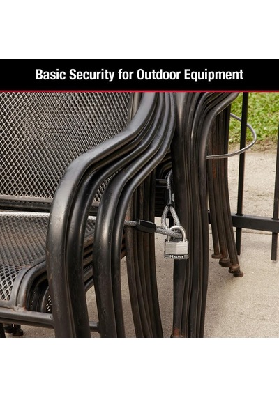 Master Lock 72dpf 15 Ft İlmekli Uçlu Örgülü Çelik Kablo Ve 3/8 In