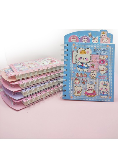Tatlış Tavşan Ayraçlı A5 Not Defteri 14x18 Cm - Mavi