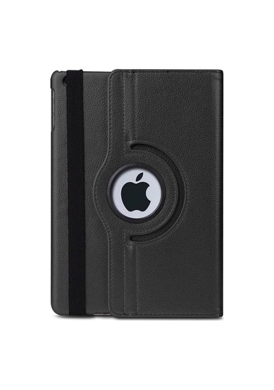 Apple İpad İle Uyumlu Yatay Ve Dikey Standlı 360 Derece Döner Tablet Kılıfı Siyah, İpad 9. Nesil 10.2