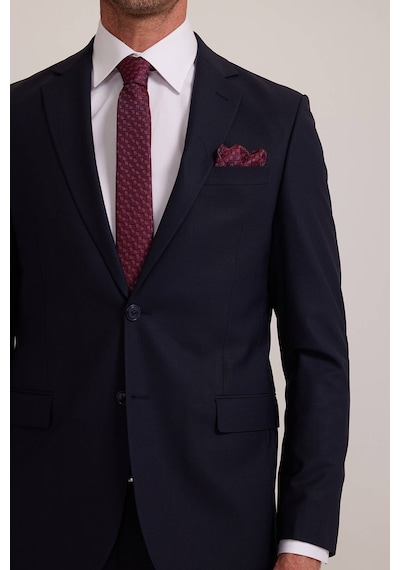 Erkek Koyu Lacivert Regular Fit Çift Yırtmaç Takım Elbise