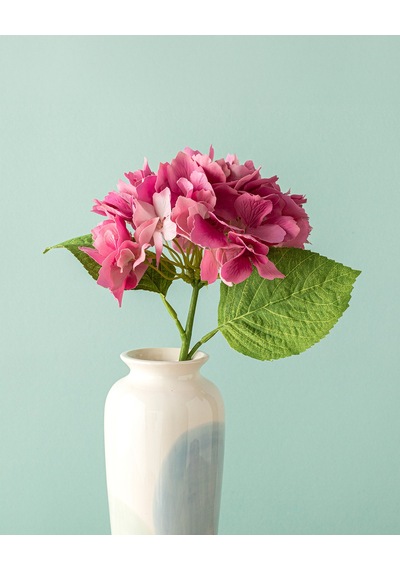 Hortensia Tek Dal Yapay Çiçek Açık Mor