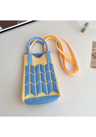 "akıllı Telefonlar Ve Kartlar İçin Ayarlanabilir Kayış Ve Üst Saplı Kompakt Telefon Crossbody Cüzdan" Blue