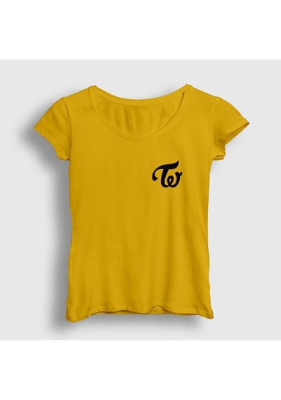 Noıssey Kadın Sarı Logo K-pop Twice T-shirt 280573tt