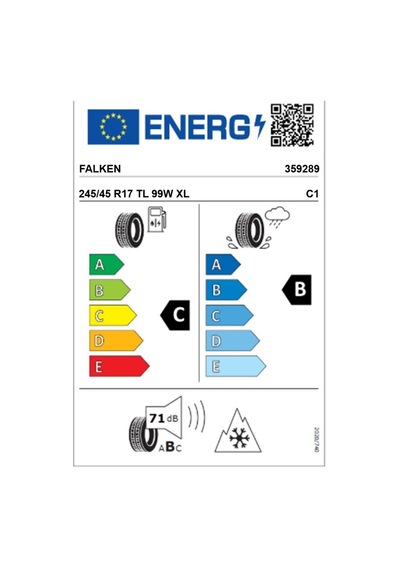 Falken 245/45 R17 TL 99W Xl Euroall Season As220 Pro Dört Mevsim Lastiği 2025