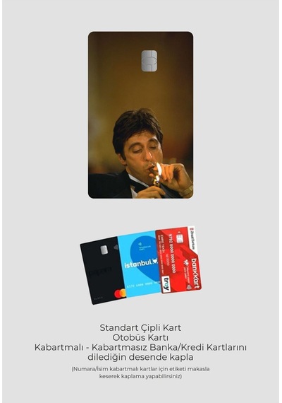 Al Pacino Tasarımlı Kart Kaplama Stickeri Kredi/banka Kartı Için Uyumlu Diğer