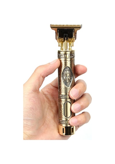 T9 Gold Renk Metal Gövde Profesyonel Şarjlı Çok Fonksiyonlu Tıraş Makinesi