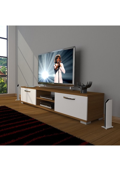 Decoraktiv Eko 140 Slm Dvd Tv Ünitesi Tv Sehpası - Ceviz - Beyaz Ceviz - Beyaz