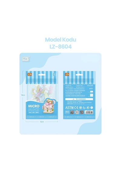 Loz Micro Block 4'lü Dükkan Seti 4 Farklı Model Dekoratif Oyuncak Yapım Seti Yapı Blok Seti