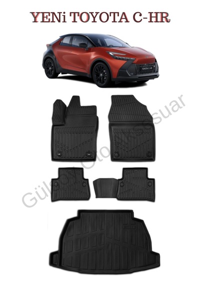 Yeni Toyota C-hr 3d Havuzlu Paspas Ve Bagaj Havuzu