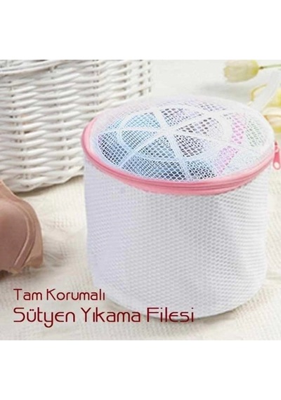 Sütyen Yıkama Filesi Tam Korumalı Hassas Çamaşır Yıkama Aparatı K0