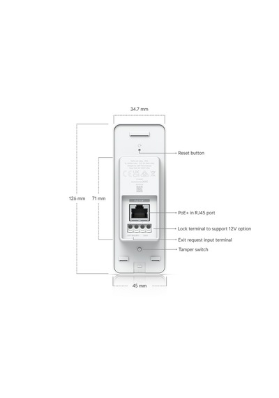 Ubıquıtı Ua-ultra 13.56mhz Mıfare Kart Okuyucu Ip65 Beyaz Renk Poe Access Kontrol Cihazı
