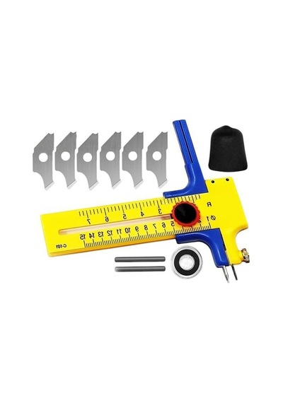 Ayarlanabilir Daire Kesici Maket Bıçağı 11 Parça Set, Hassas Kesim İçin 15 Cm