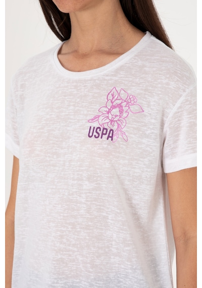 U.S. Polo Assn. Kadın Beyaz Bisiklet Yaka Tişört 50299755-VR013