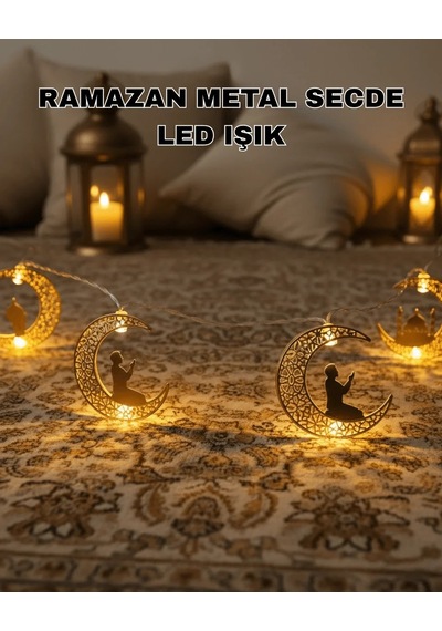 Lb Ramazan Ay Işığı Secde Eden Adam Silüetli Led Peri Işığı