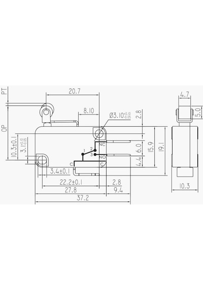 100 Adet Ic-172 Micro Switch Kisa Makarali