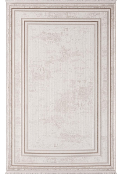 Scala Sc002b Bej Halı Modern Desenli Tozu Az Akrilik Salon Halısı Yatak Odası Mutfak Koridor