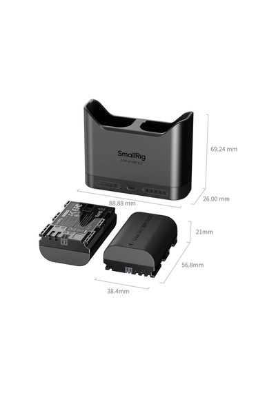 Smallrig - 5485 Canon Lp-e6p Turbo Hızlı 2 Batarya + Şarj Kiti