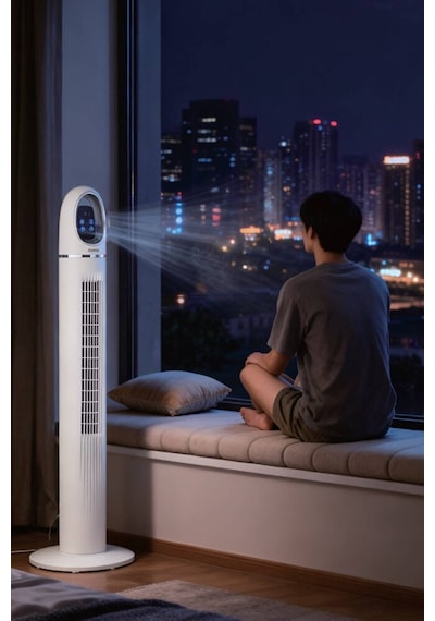 45w Uzaktan Kumandalı Kule Vantilatör / 3 Kademe Hız Ayarı / Salı